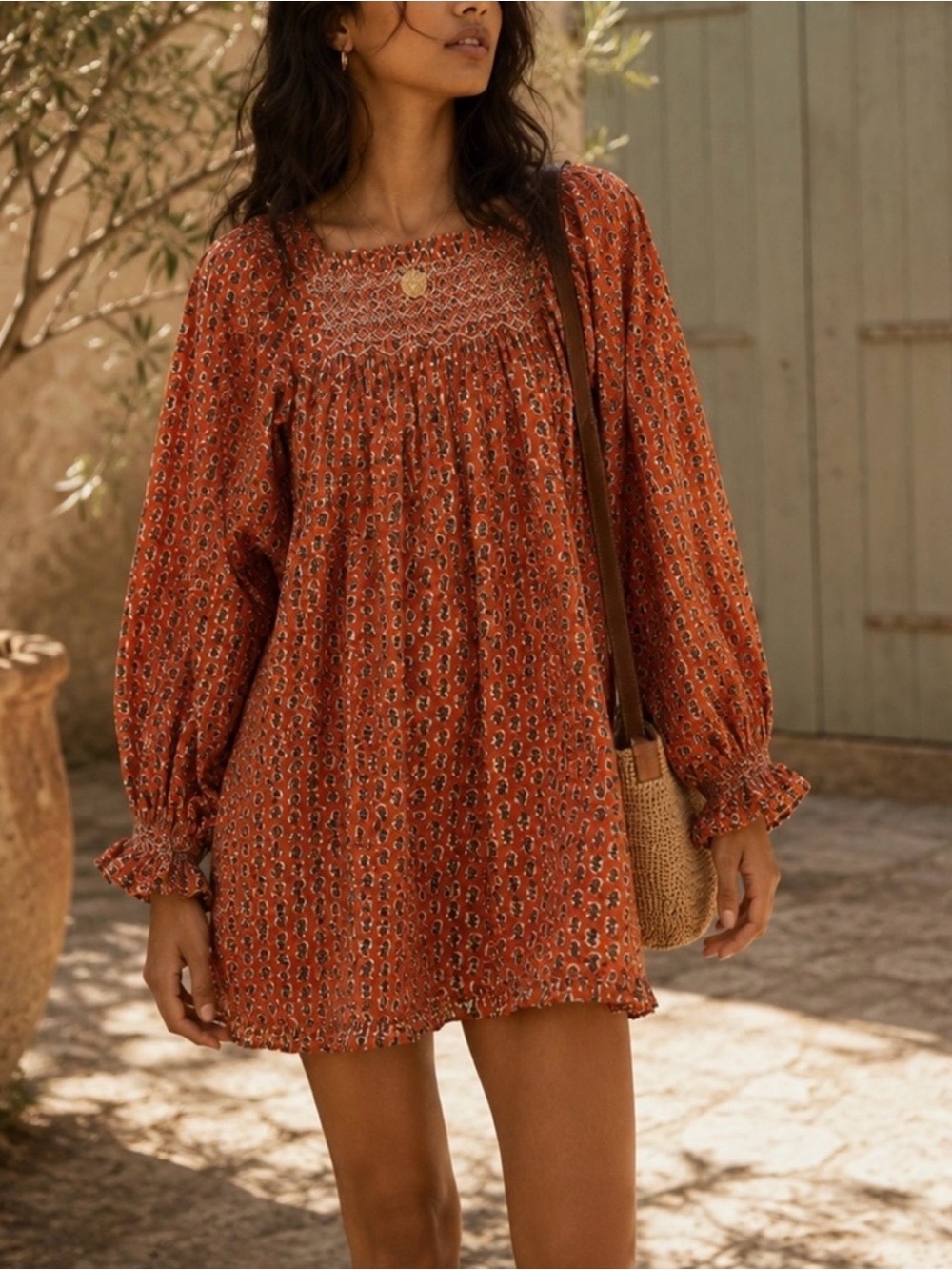 Doen Estee mini long sleeve dress sz Med